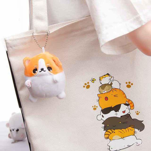10cm Cute Shiba Inu Plush Doll Keychain Pendant Children's Toy Plush Animal Creative Christmas Birthday Gift