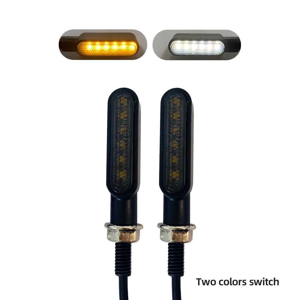 2 Pièces 6LED Mini 12V Clignotant de Moto Lampes Indicateurs Clignotant Ambre Moto