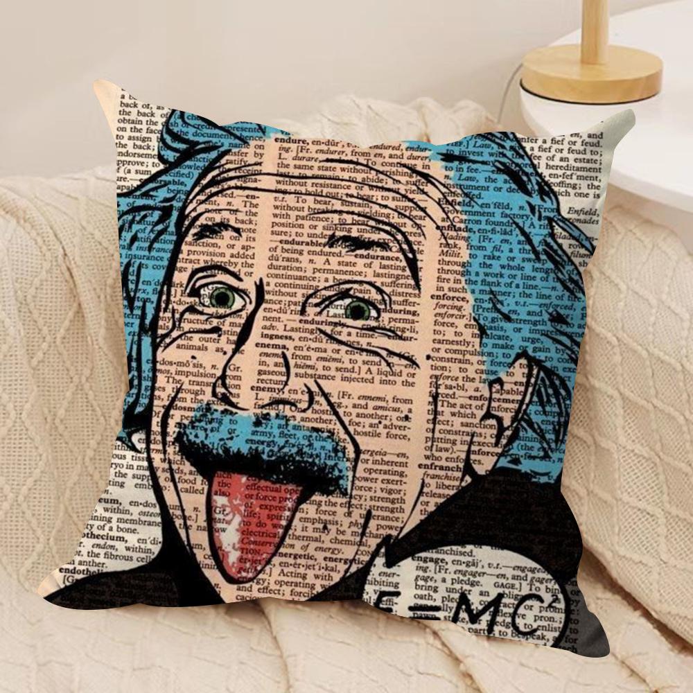 Physics EEINSTEINes Cushion Cover Soft Plush Fabric DoubleSided Printed Sofa Cushion Cover for All Seasons Home Decor Gift