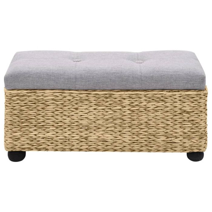 VidaXL Set of 2 Water Hyacinth Bench Set, Storage Bench, Living Room Furniture, Entryway Bedroom Bench 246107