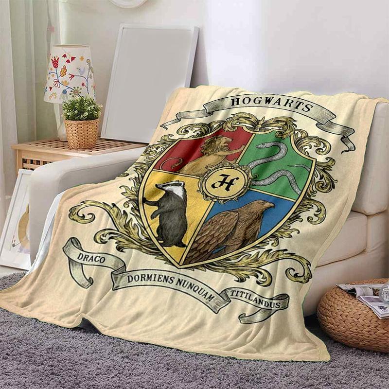 

Hogwarts Crest Poster - Officially Licensed Harry Potter Wall ArtPrint Blanket, Soft Blanket For Sofa Office Bed And Travelling Daughter Bir 130cm×150cm（50in×60in）