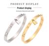 European & American Style Stainless Steel Women's Bracelet with Welded Lock Ornaments