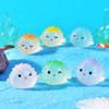 3Pcs Cartoon Luminous Pufferfish Aquarium Fish Tank Decoration Artificial Underwater Pufferfish Small Ornament Accessories Gifts
