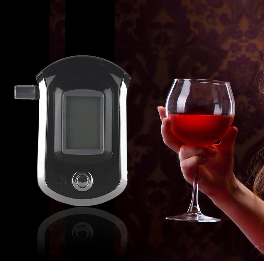 Új professzionális LCD-kijelzős rendőrségi alkoholérzékelő digitális légzésalkoholvizsgáló légzéselemző automatikus vezetésbiztonsági eszköz