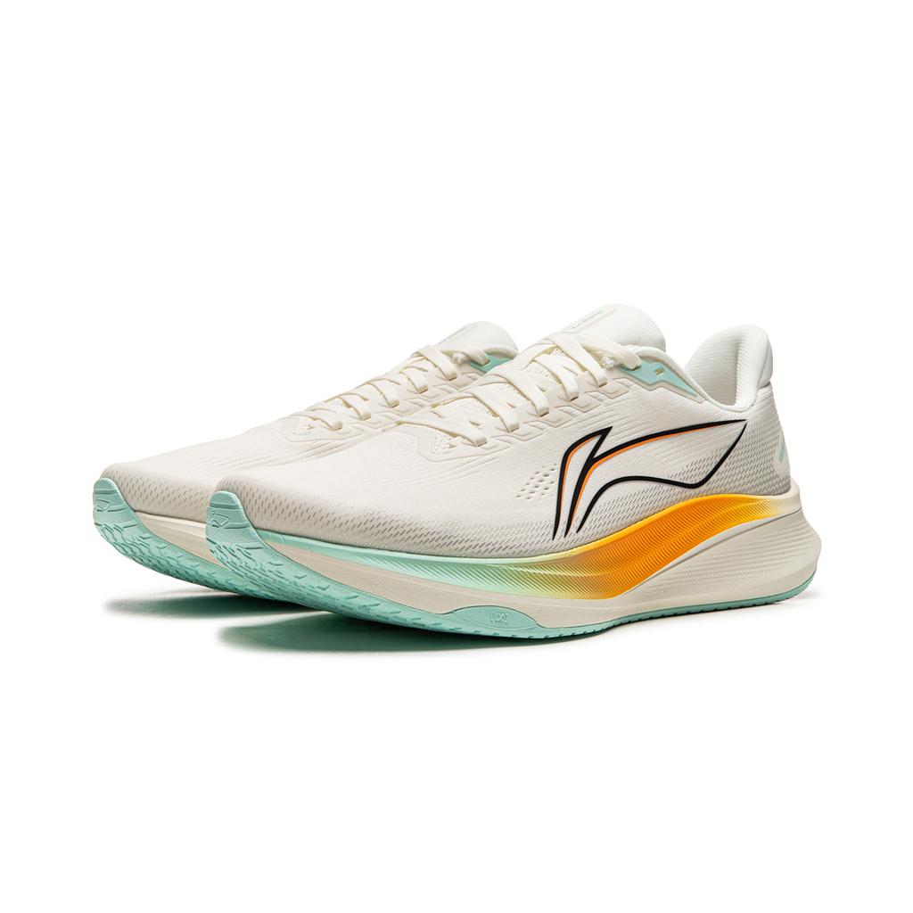 Li Ning Red Rabbit 9 Wygodne Amortyzujące Odporne na Ścieranie Niskie Codzienne Buty do Biegania Męskie sneakers Champagne-Białe ARPW003-23