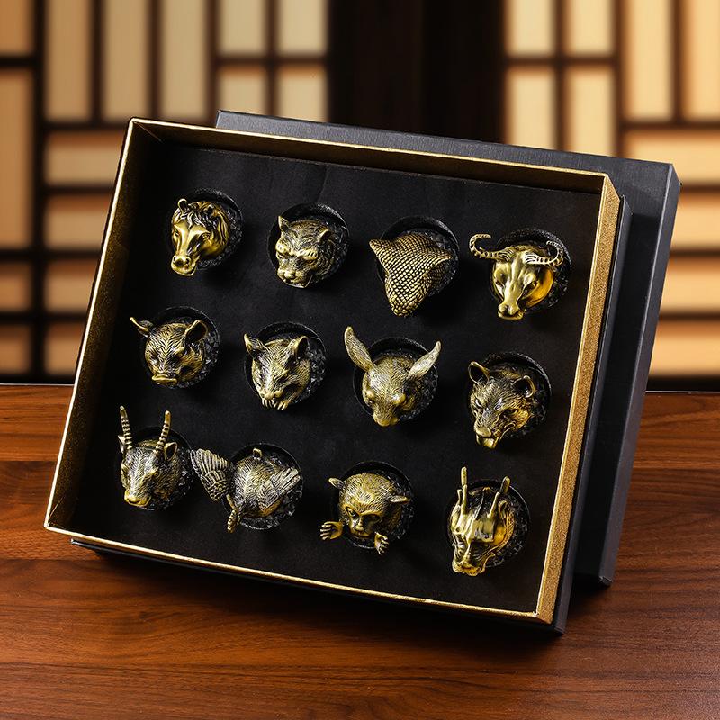 Zodiac Wine Set Baijiu Cup One Cup Strong Glass Wine Crystal Glass Small Wine Glass 1 Two Cups Can Be