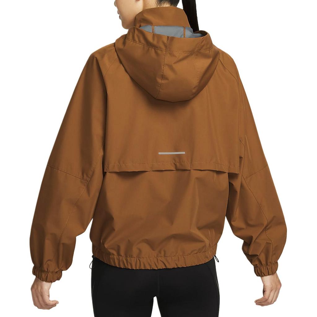 Nike Storm-Fit Swift Solid Outdoor Casual Lightweight Zip-Up Hooded Running Jacket Women Jackets Light-British-Brown Black FB7493-281