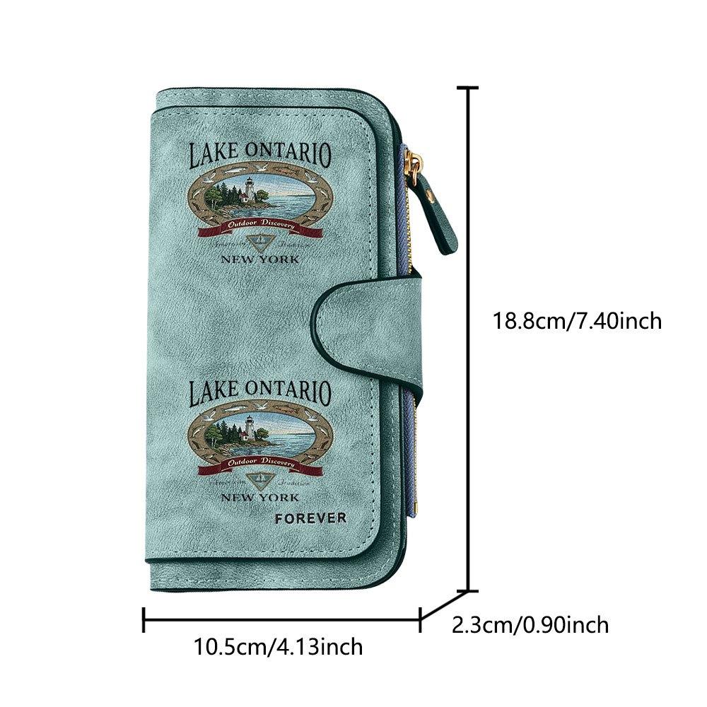 Outdoor Exploration Lighthouse Long Zipper Wallet, Large Capacity Card Holder, Unisex Clutch Bag, Fashionable Zipper Coin Purse, Suitable for Daily