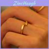 Elegant Couple's Rings Boundless Love Golden Copper Adjustable Geometric Design