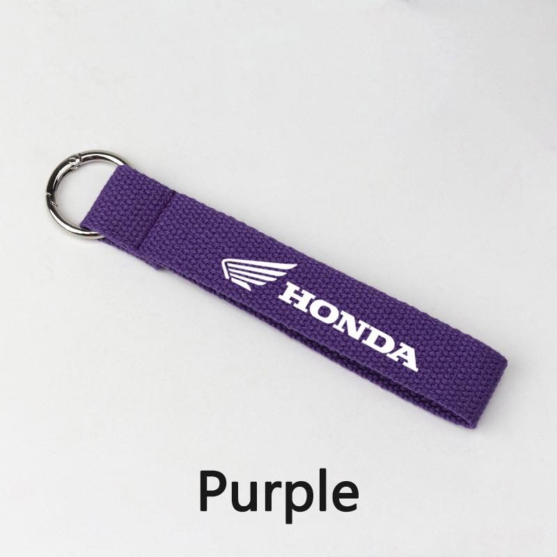 Canvas Simply Car Keychain Keyring ID Card Lanyard For Honda Civic FIT Accord Prelude CRV 5th City CRZ CRX Jazz HRV Accessories FL3