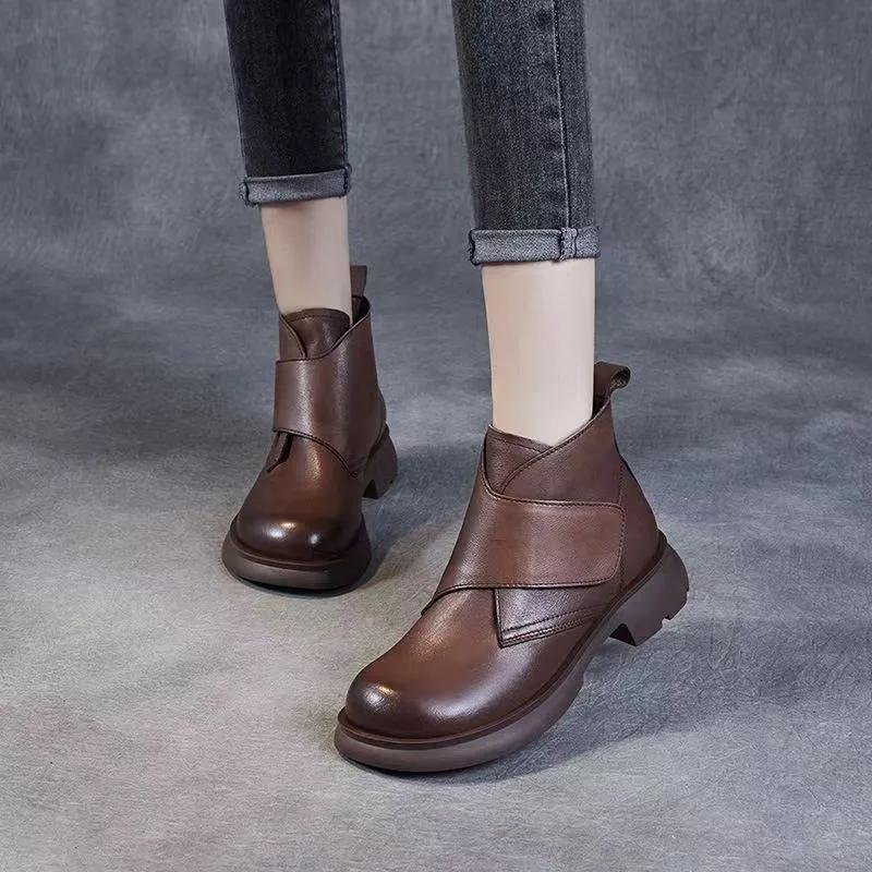 

Современные ботинки на квадратном каблуке до середины икры для женщин, горячая распродажа, женская зимняя обувь из сплошного каучука, низкие каблуки, круглые носки, ПУ ботинки Zapatos 37 чёрный