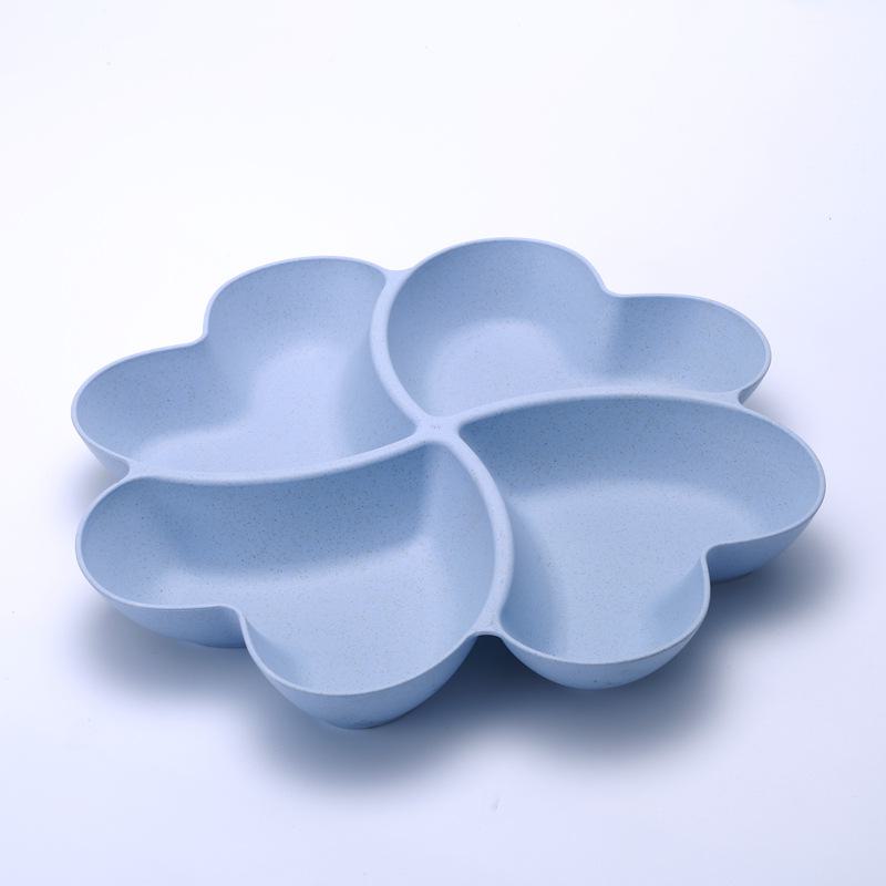 "Heart-Shaped European Fruit Plate for Creative Home Decor - Divided Candy Plate"