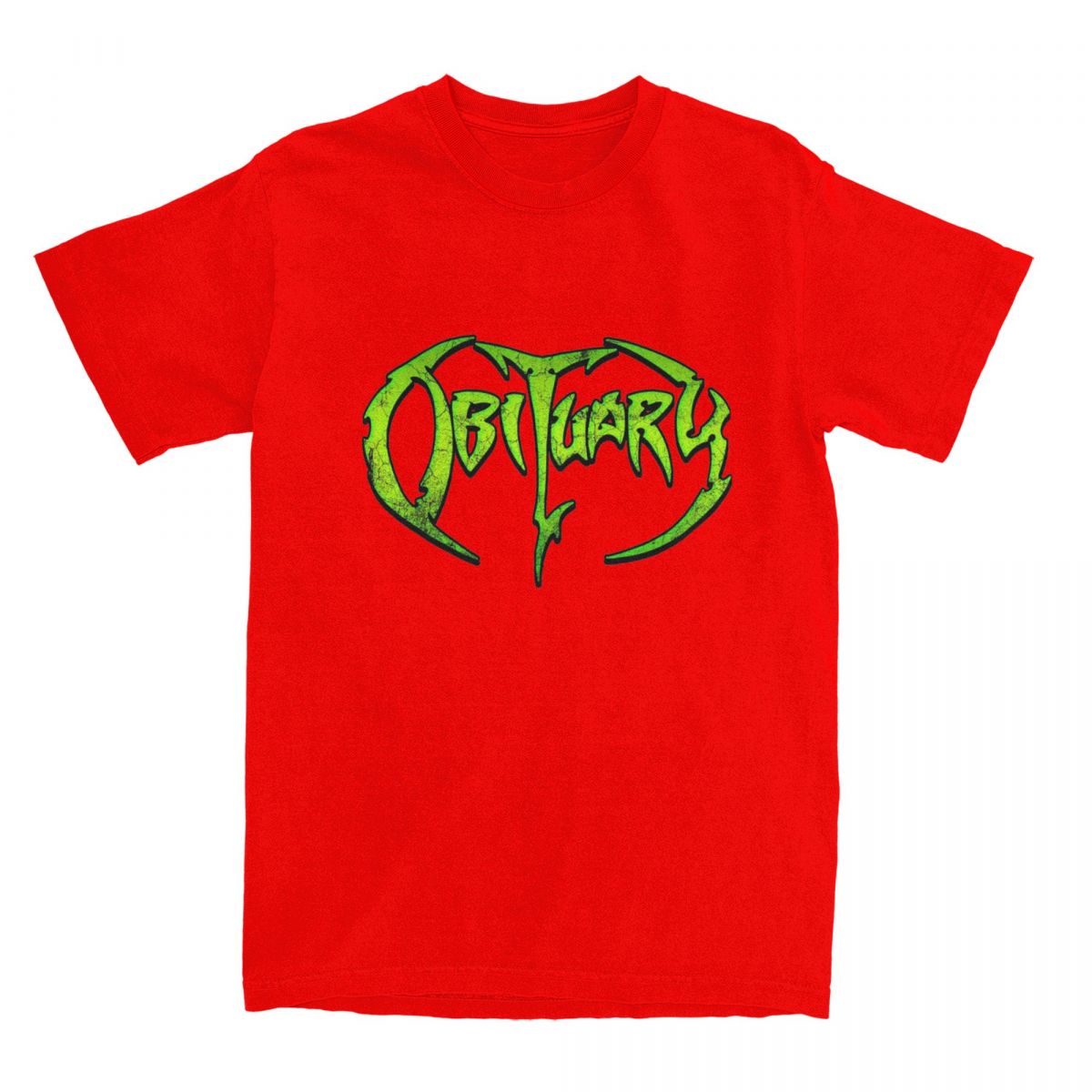 Retro Obituary Band Logo Death Metal T Shirt Unisex Cotton Short Sleeve Heavy Metal Round Neck Summer Tops Shirts S