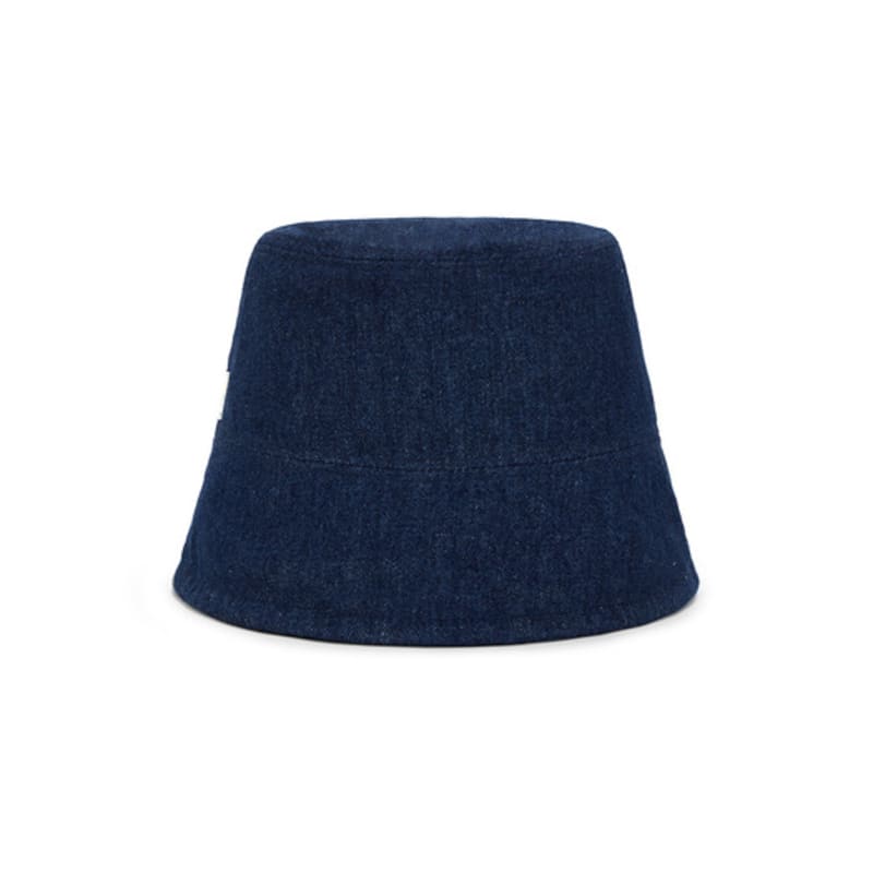 VARZAR VA Studded Non-Washed Denim Drop Bucket Hat Indigo