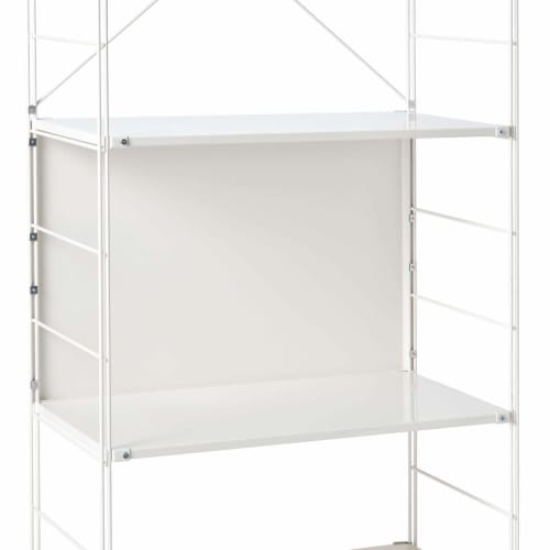 MUJI Steel Unit Shelf Back Panel, Large, Light Gray, 84cm Wide Type (compatible with 3 Shelves), Glossy 82141207