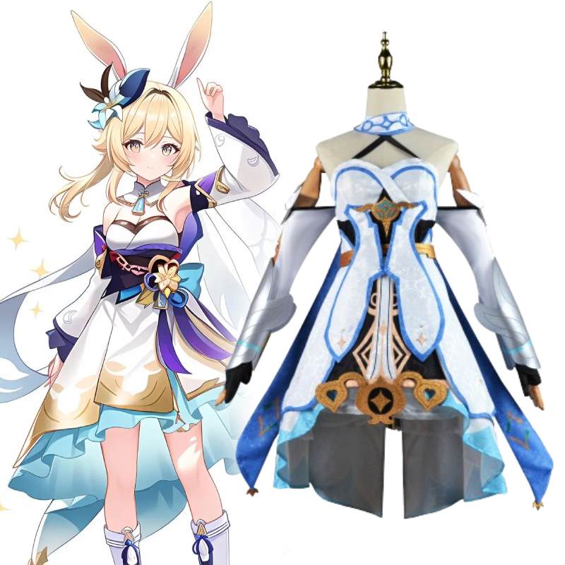 Genshin Lumine Impact Cosplay Costume Set Cartoon Game Virtual Cute Characters