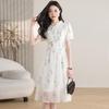 New Chinese Style Summer 2026 Women's Dress: Zen Puff Sleeve Cheongsam