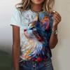 Christmas Women's T-Shirt Cute Art Cat Pattern 3D Printed Oversized T-Shirt  Summer New Fashion Women Clothing Y2k Female Tops