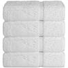Hotel Spa Quality 100 Cotton Premium Turkish Towels Soft Absorbent 4Piece Bath Towels White