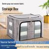 Non-woven Large Capacity Foldable Clothing Storage Box with Transparent Thick Steel Frame