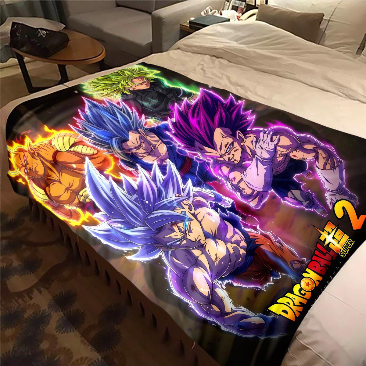 

1PC DRAGON BALL Print Flannel Blanket, High quality All Seasons, Home Decor, Warmth and Comfort, Perfect for Christmas Gifts 80cm x 120cm