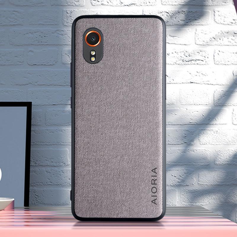 

Luxury Textile Leather Case for Samsung Galaxy Xcover 7 5 Soft TPU Hard Phone Cover Precise camera hole position Solid color Xcover 7