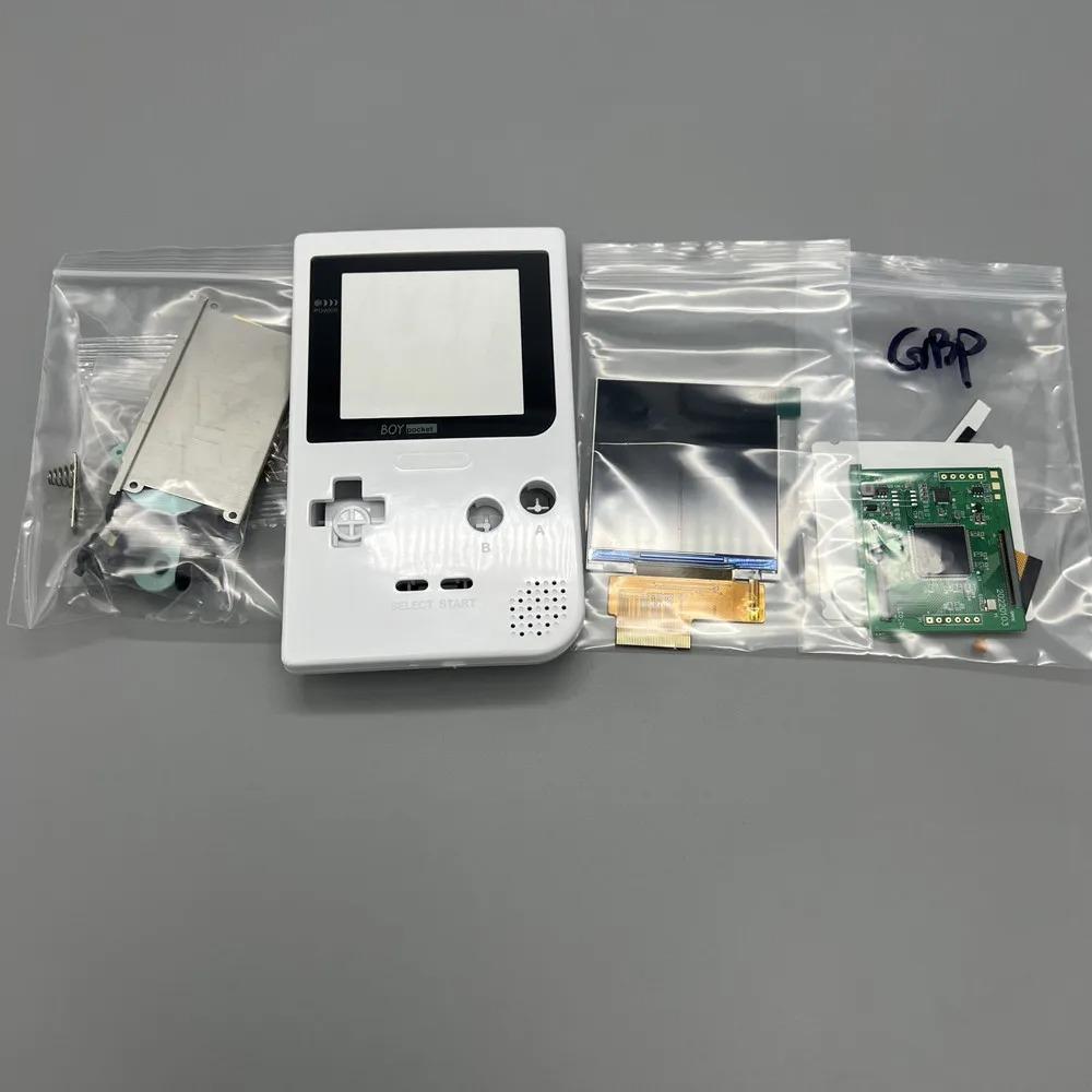 GBP LCD Kurulumu Kolay 2,6 inç Tam Boy IPS Yüksek Parlaklık LCD gameboy pocket GBP için Yüksek Kaliteli Kabuklu