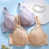 European and American Exquisite Lace Cross-strap Large Size Bra Breathable Side Breast U-shaped Beautiful Back Underwear
