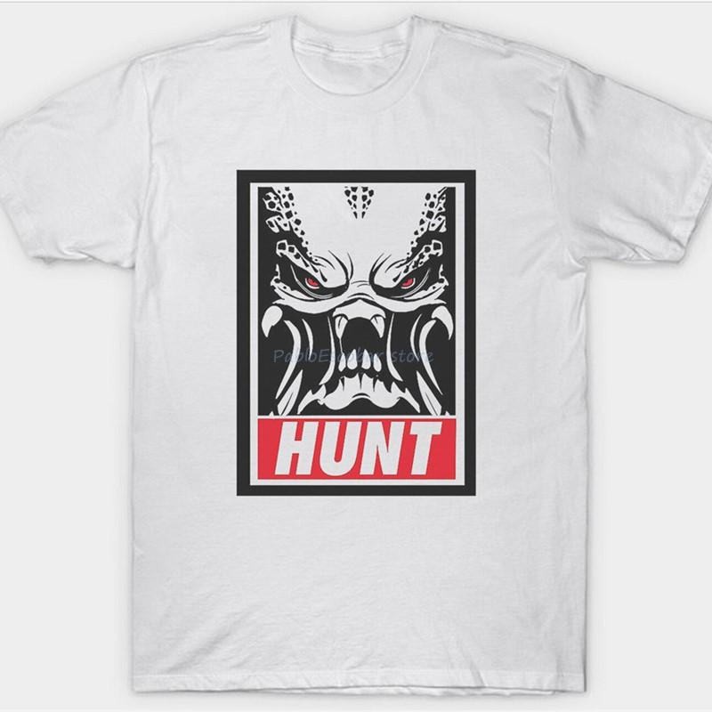 

Predator T Shirt Top Hunt Schwazenegger 1980S Cult Film Loose Size Top Tee Shirt male new tshirt fashion top tees S