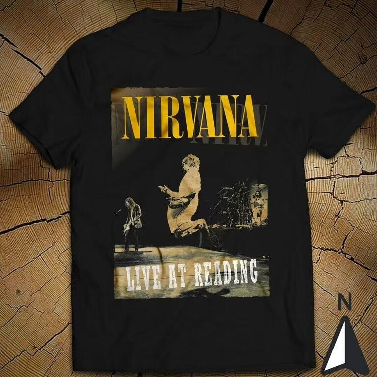 Винтажная унисекс хлопковая футболка Nirvana Live At Reading, размеры от S до 5XL XXL