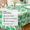 Summer Tropical Palm Leaf Rectangle Tablecloth for Table Decor Washable Kitchen Dining Tablecloth Wedding Party Decorations