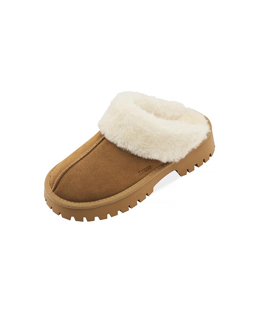 Spur Lambs Wool Genuine Cowhide Slippers 5Cm -Sa9063 (3Color)