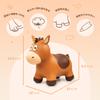 MUKI Ride-On Animal Hopping Horse with Air Pump, Birthday Gift for Kids and Toddlers, Ages 3, 4, and 5 (Curry Beef)