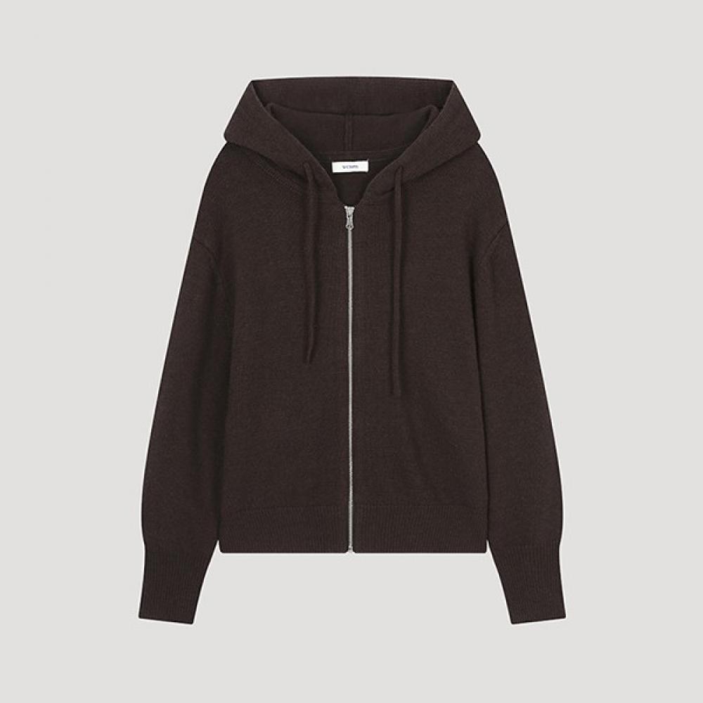 

She S miSS шерстяной трикотажный кардиган с капюшоном на молнии SSkcdo42640 blacks/55