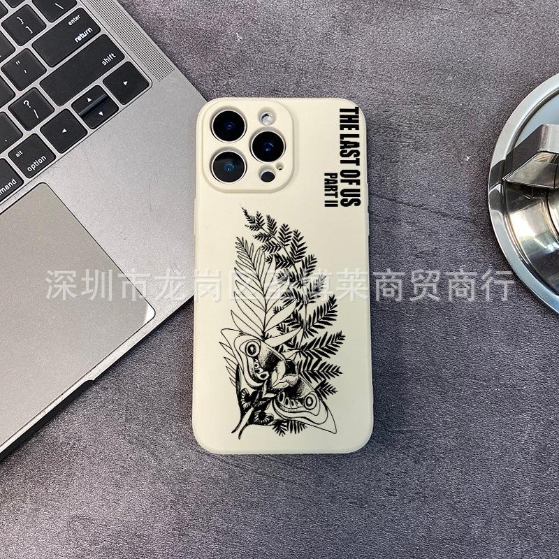 English Leaf Butterfly Suitable for iPhone15 Mobile Phone Case 14PROMAX All-inclusive 13 Anti-drop 16/15 Protective Case X