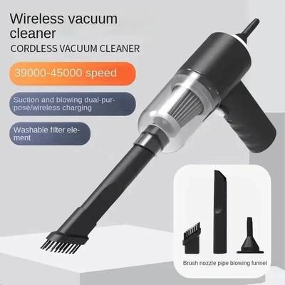 1PC přenosný bezdrátový vysavač typu C pro nabíjení domácích vozidel 120W vysoce výkonný silný vysavač černý