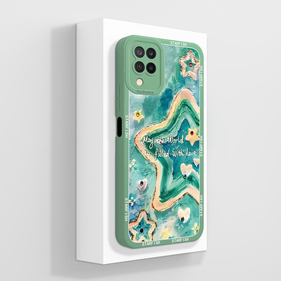 For Samsung Galaxy A12 M12 F12 Case Funny Anti Drop Liquid Silicone Phone Shell For Samsung A 12 High Quality Soft Back Cover