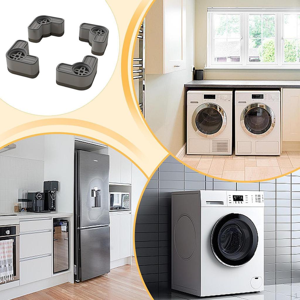 4 Stück Vibrationsdämpfer für Waschmaschinenschutz Mehrzweck-Stützfußpolster