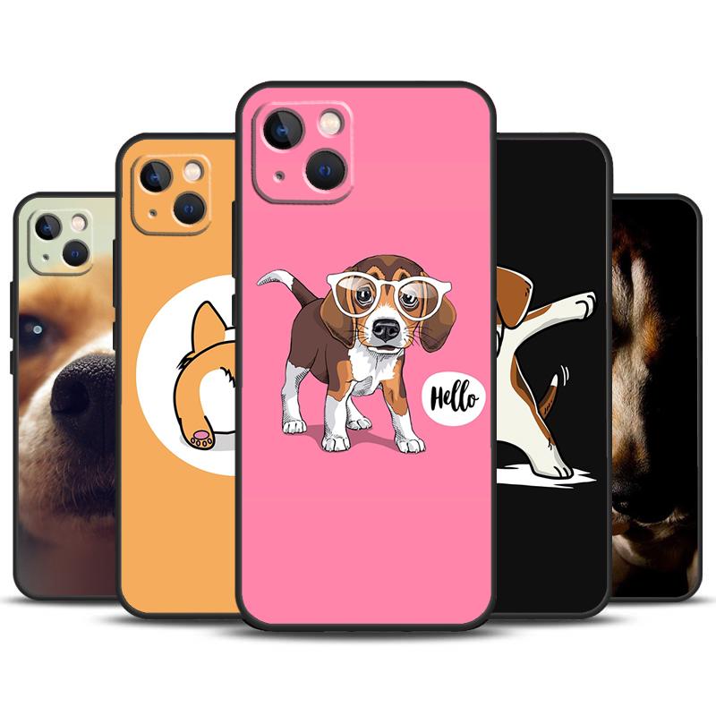 Beagle Dog Cute Cartoon Soft Phone Case For iPhone 16 15 14 13 12 11 Pro MAX XS X XR 7 8 Plus 13 12 Mini Back Cover
