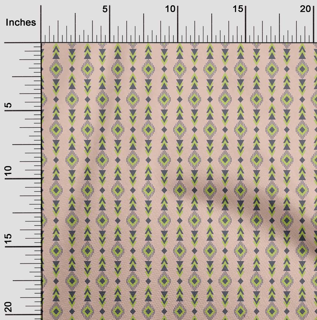 oneOone Cotton Flex Fabric Diamond & Triangle Geometric Print Sewing Fabric BTY 40 Inch