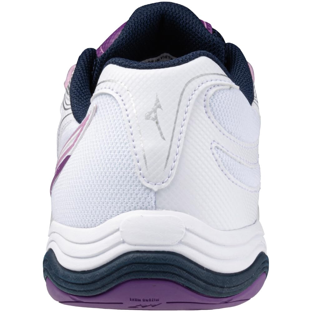 Mizuno Table Tennis Shoes Wave Medal 7 Stability Cushioning Resilience White x Pink x Purple cm 2E 25.0