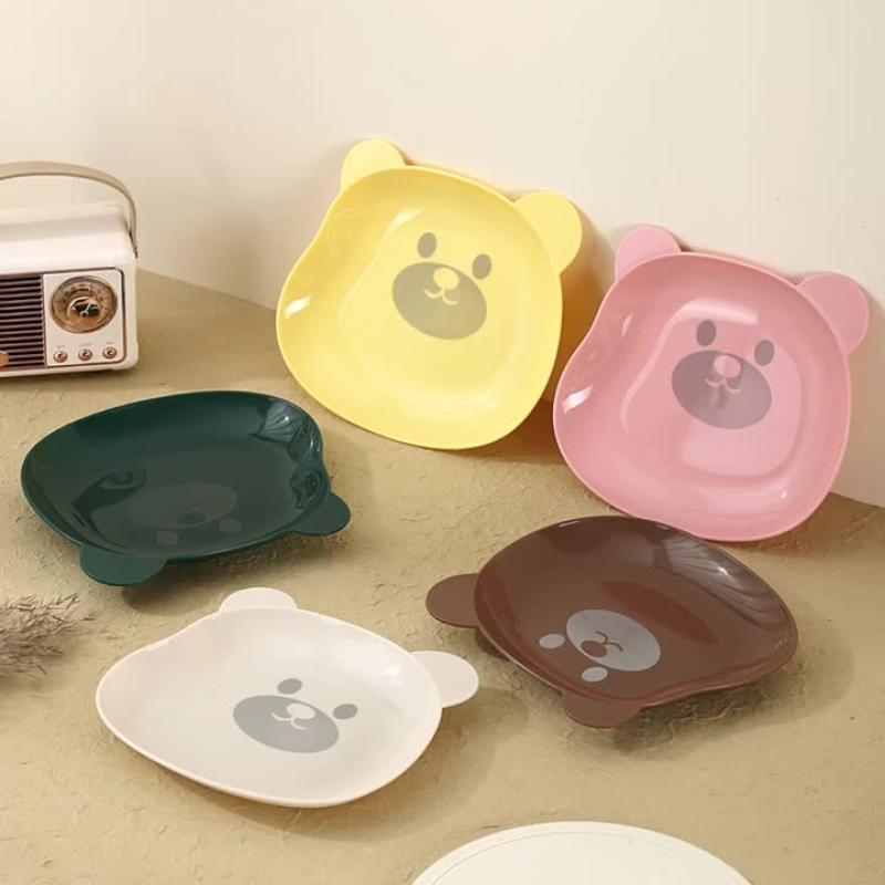 1 Pcs Lovely Bear Food Storage Tray Dried Fruit Snack Plate Appetizer Serving Platter For Party Candy Pastry Nuts Dish