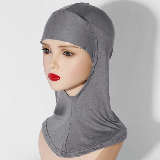 Women Headscarf Hat Solid Color Ethnic Top Hat Comfortable Elastic