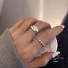 2021 Retro Thai Silver S925 Rhombus Women's Open Ring - Trendy Hong Kong Style