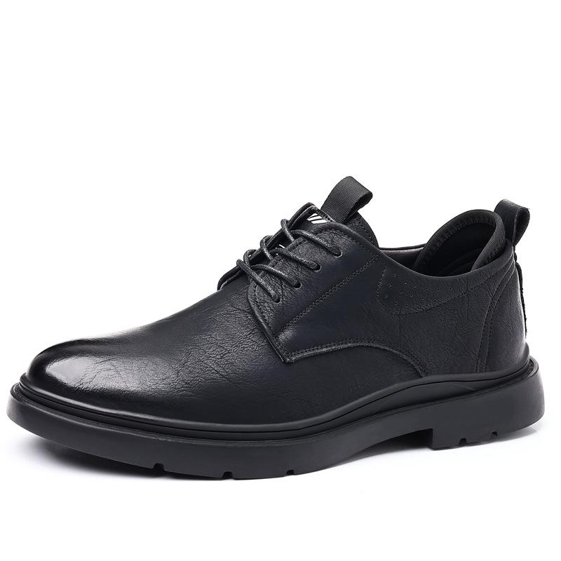 Men's Casual Leather Shoes Spring New Fashion Trend Single Shoes Retro Tooling Shoes Men