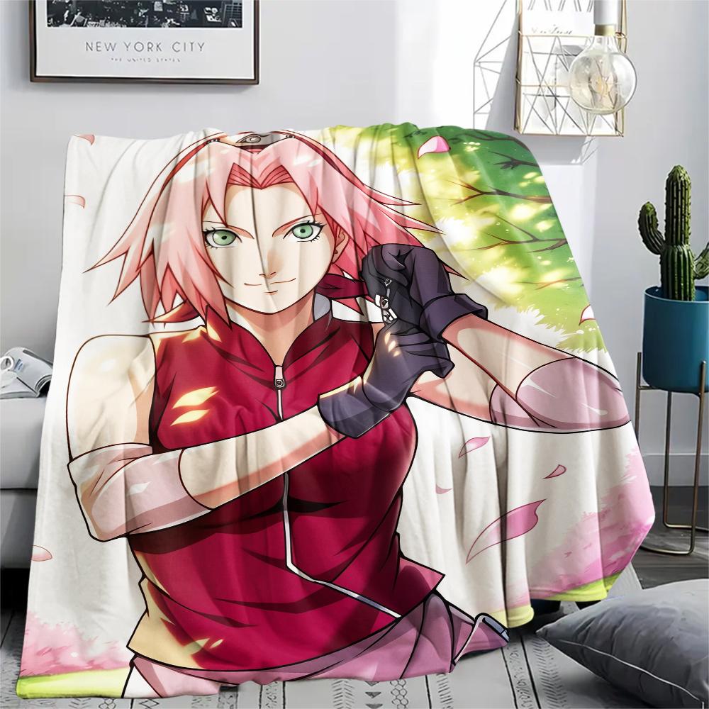Naruto Haruno Sakura Anime Blanket, Cozy Throw for Bedroom, Ideal Gift for Sakura Lovers.chl