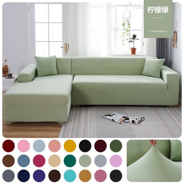 Elastischer Sofabezug, Sofa-Schonbezüge, einfarbig, Stretch-Sofabezüge, Couchbezug, L-förmiges Schnittsofa, Wohnzimmer, Zuhause, 1/2/3/4 Sitzplätze