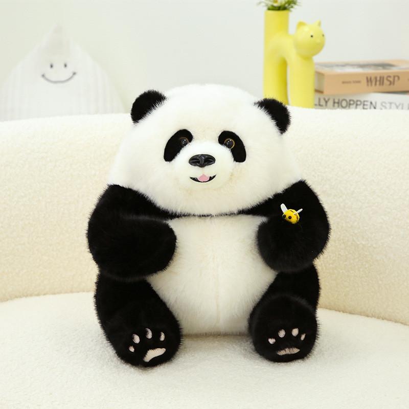 Plush Toy Panda Bee Themed Giant Panda Doll Stuffed Animal Gift Cushion And