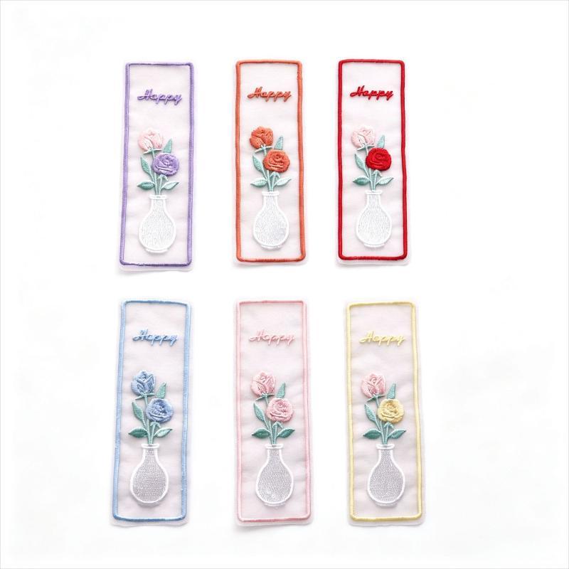 Imitation Organza Bestickte Blumen Lesezeichen Journal Dekoration Lesezeichen Geschenk Für Buchliebhaber