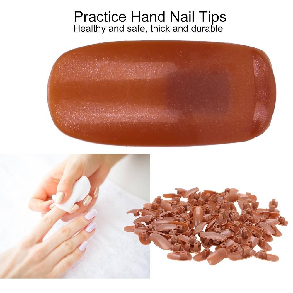 300pcs ABS Material Nail Practice Hand Acrylic Material False Nail Tips Salon Training